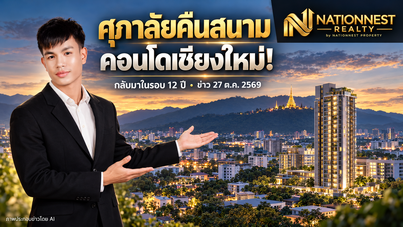 ศุภาลัยคืนสนามคอนโดเชียงใหม่รอบ 12 ปี! เปิดแผน “ศุภาลัย ธาม” กว่า 2,550 ล้าน